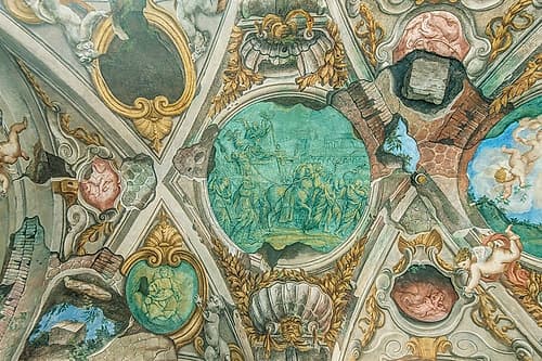 Italy, Liguria. Genoa. Fresco at Palazzo Rosso Classical Print